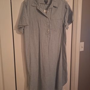 Blue & White Striped Dress